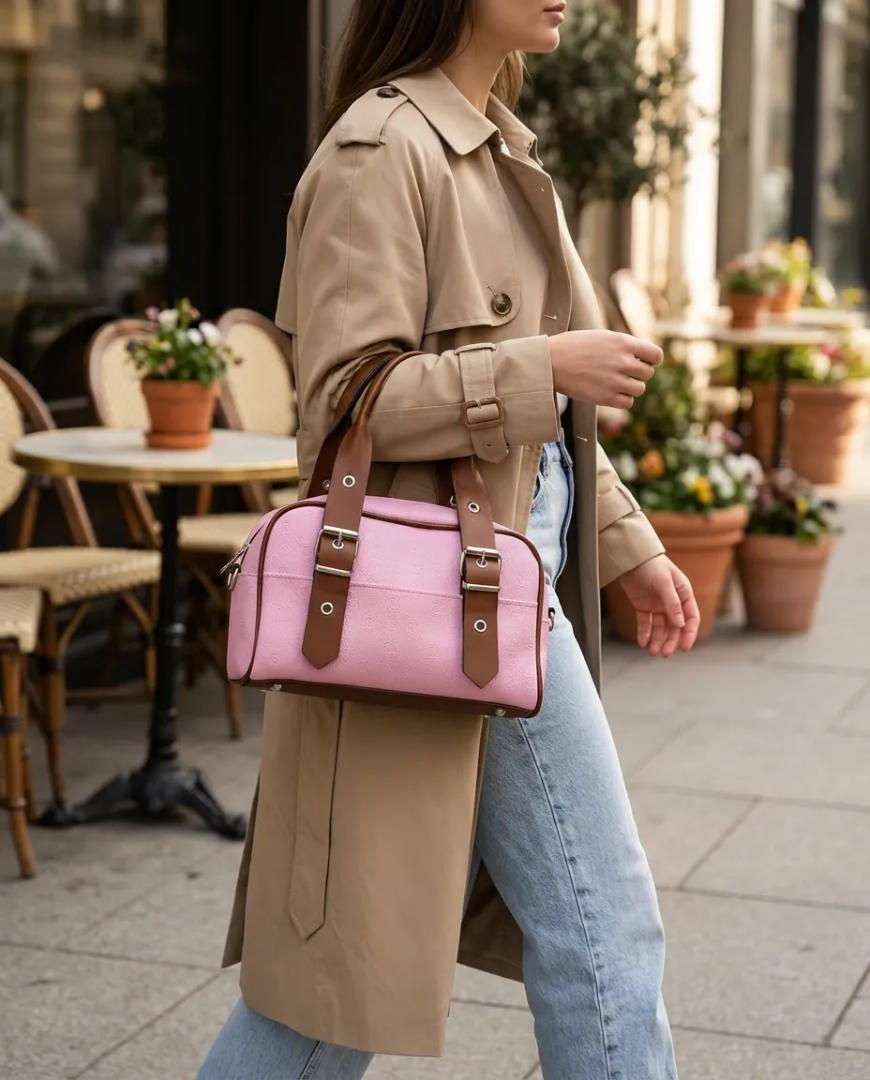 City Bloom Pembe Omuz Çantası